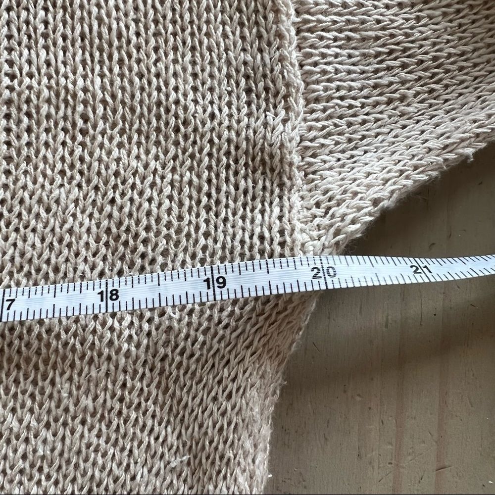 Anthropologie Linen Blend Sparrow Sweater Oatmeal XS Large knit - Picture 13 of 14